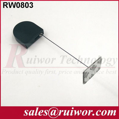China RUIWOR RW0803 Mini retractor de cable en forma de D con extremo de placa de metal gomoso proveedor