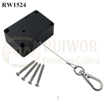 RW1524 Cuboid Multifunctional Retractable Cable With Key Hook Cable End