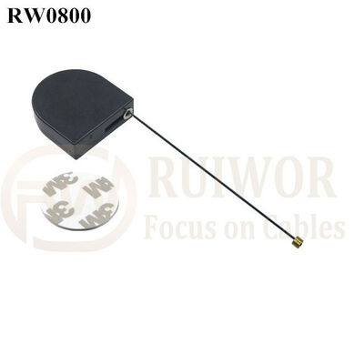 RW0800 Retractable Tether D-Shaped Mini Size Box Featuring Customizable Logo Size Color And Retract Pull Force Options