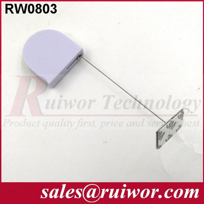 RUIWOR RW0803 Mini retractor de cable en forma de D con extremo de placa de metal gomoso proveedor