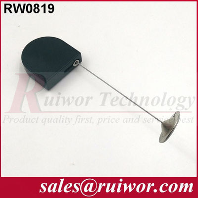 RUIWOR RW0819 Mini Retractor de cable en forma de D con extremo de placa redonda de metal adhesivo de 22 mm proveedor