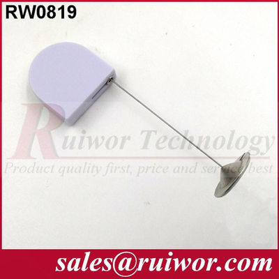 RUIWOR RW0819 Mini Retractor de cable en forma de D con extremo de placa redonda de metal adhesivo de 22 mm proveedor