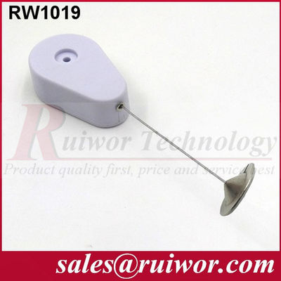 RUIWOR RW1019 Recoiler antirrobo en forma de gota con extremo de placa de adhesión redonda de metal de 22 mm proveedor