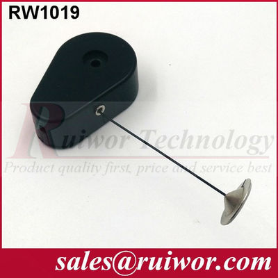 RUIWOR RW1019 Recoiler antirrobo en forma de gota con extremo de placa de adhesión redonda de metal de 22 mm proveedor