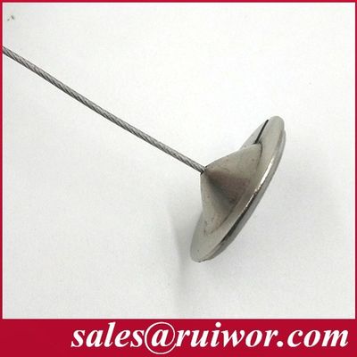 RUIWOR RW0019 Trabajo de placas metálicas adhesivas circulares con caja de tira antirrobo / correa de seguridad retráctil / carrete de cable proveedor