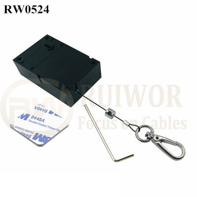 RW0524 Cuboid Anti Theft Pull Box With Key Hook Cable End