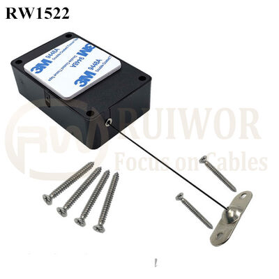 RW1522 Cuboid Multifunctional Retractable Cable With 10x31MM Two Screw Perforated Oval Metal Plate Connector Installed By Screw