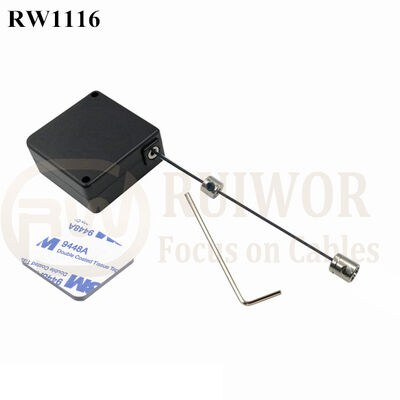 RW1116 Square Retail Security Tether Plus Side Hole Hardwar