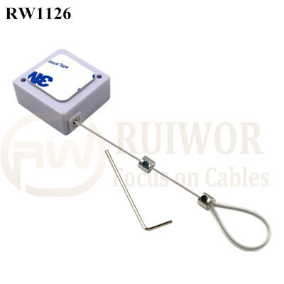 RuiWor RW1126 Square Retractable Pull Cord Plus Adjustable Stainless Steel Wire Loop Clad Silicone Hose For Product Positioning
