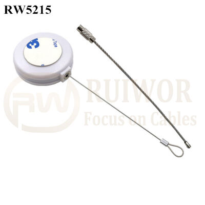 RW5215 Round Anti Theft Retractor Plus Wire Rope Ring Catch