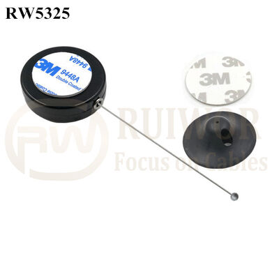 RW5325 Round Security Display Tether Plus Dia 38mm Circular Adhesive Plastic Plate