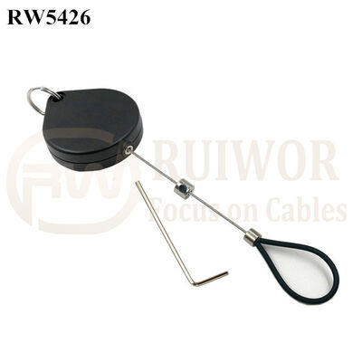 RW5426 Heart-Shaped Security Pull Box Plus Adjustable Stainless Steel Wire Loop Coated Silicone Hose