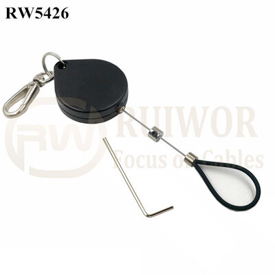 RW5426 Heart-Shaped Security Pull Box Plus Adjustable Stainless Steel Wire Loop Coated Silicone Hose