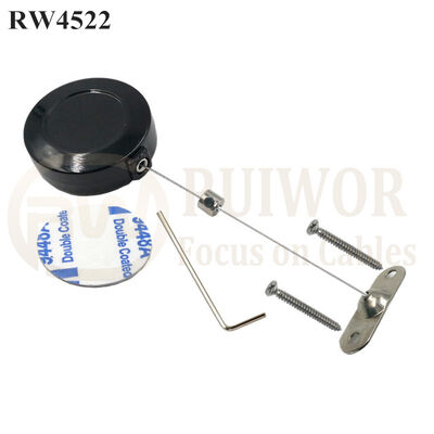 RW4522 Round Display Pull Box Plus 10x31MM Two Screw Perforated Oval Metal Plate Connector Installed By Screw