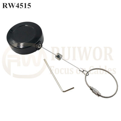 RW4515 Round Display Pull Box Plus Wire Rope Ring Catch