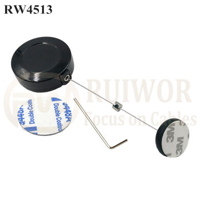 RW4513 Round Display Pull Box Plus Dia 30MMx5.5MM Circular Adhesive ABS Block