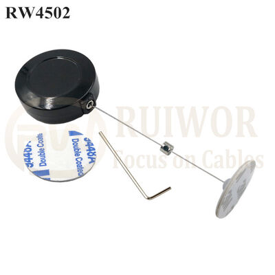 RW4502 Round Display Pull Box Plus Dia 30mm Circular Adhesive ABS Plate