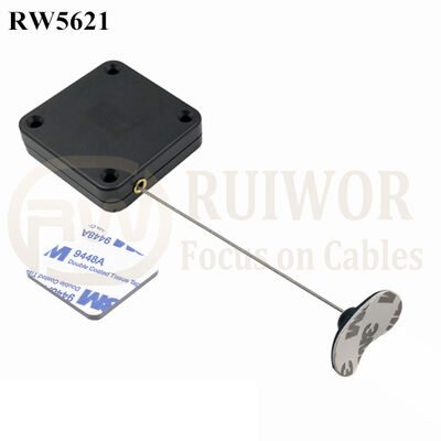RW5621 Square Heavy Duty Retractable Cable Plus 33X19MM Oval Sticky Flexible Plate