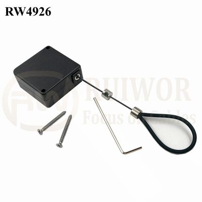 RW4926 Square Ratcheting Retractable Tether Plus Stop Function And Adjustable Wire Loop Coated Silicone Hose