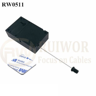 RW0511 Caja de extracción anti robo cuboide con M6x8MM o M8x8MM o extremo de cable de tornillo de cabeza plana personalizado utilizado para el posicionamiento del producto
