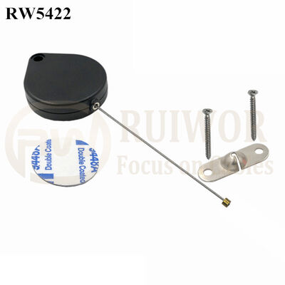 RW5422 Caja de seguridad en forma de corazón Plus 10x31MM Conector de placa de metal ovalado perforado con dos tornillos instalado por tornillo