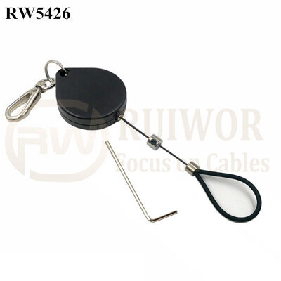 RW5426 Caja de seguridad en forma de corazón más manguera de silicona recubierta de alambre de acero inoxidable ajustable