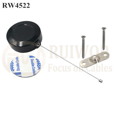 RW4522 caja de tirón de pantalla redonda más 10x31MM Conector de placa metálica ovalada perforada con dos tornillos instalado por tornillo